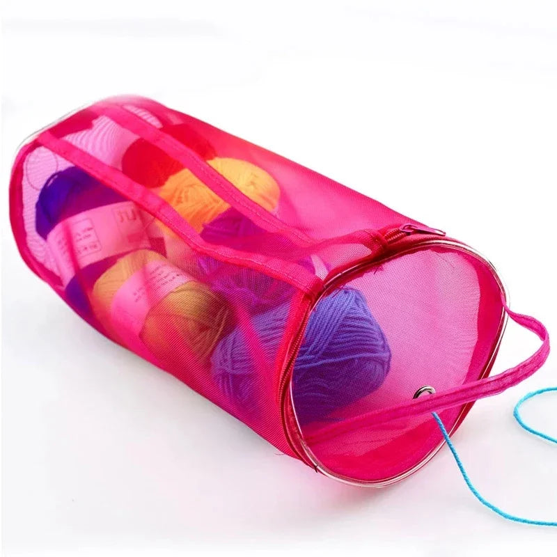 Portable Yarn Storage Bag Hollow Mesh Knitting Wool Yarn Bags Crochet