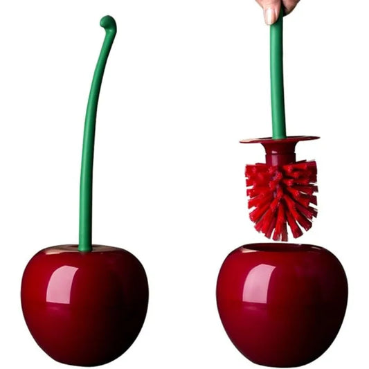 Cherry Toilet Brush Long Handle Soft Hair Cleaning Brush Toilet Brush