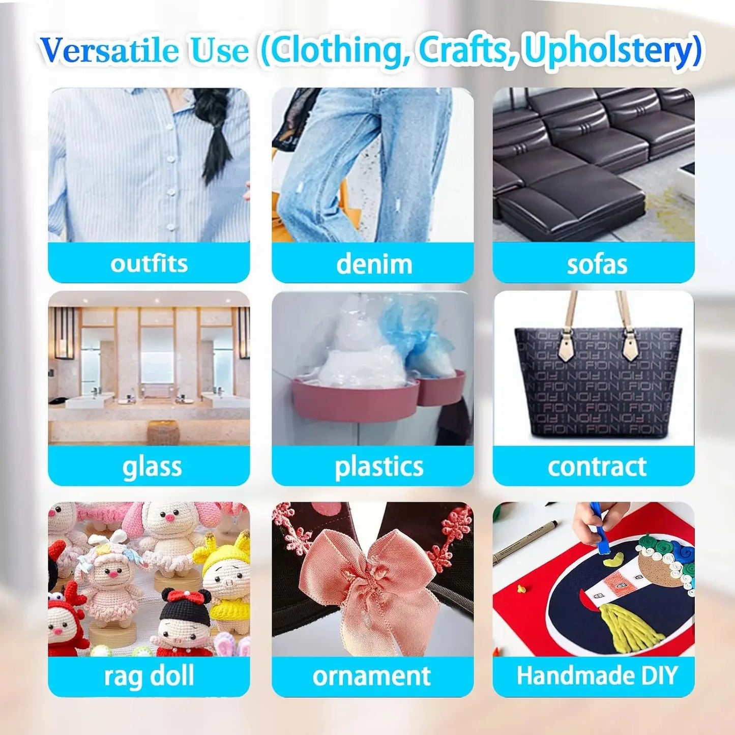 15/60ml Strong Fabric Glue Transparent Quick Dry Fabric Patching Glue