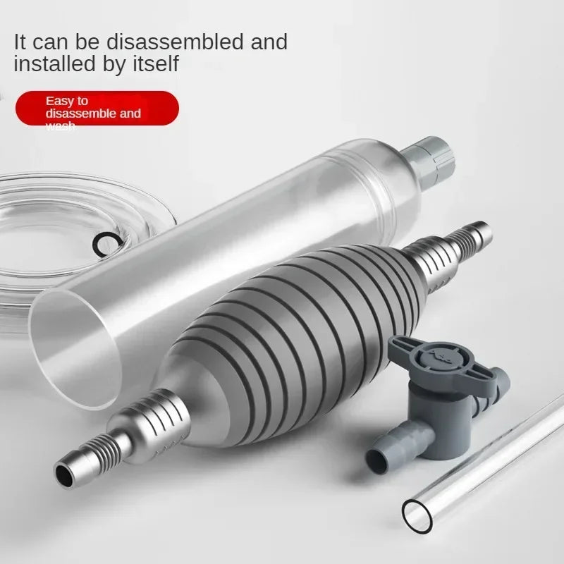 Siphon Pump with Filter Nozzle Fish Tank Water Changer Air Pump