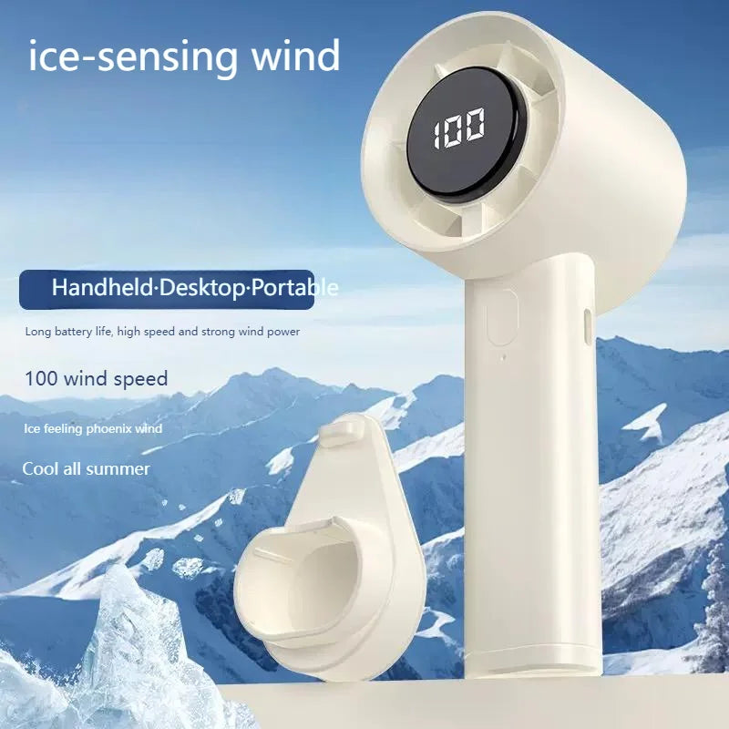 Portable Mini Handheld Fan with LED Display Semiconductor