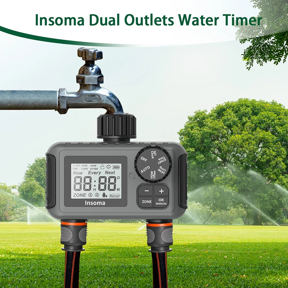 Insoma Smart Irrigation Watering System Dual Outlets Automatic Water