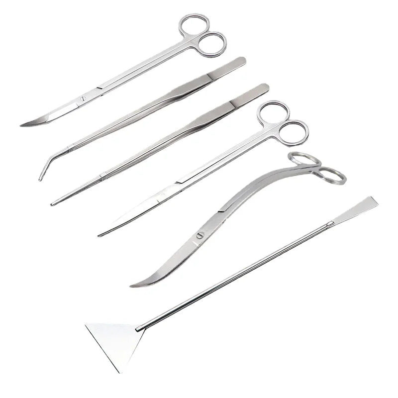 Aquarium Scissor Tools Fish Tank Tweezer Plants Wave Scissors Grass