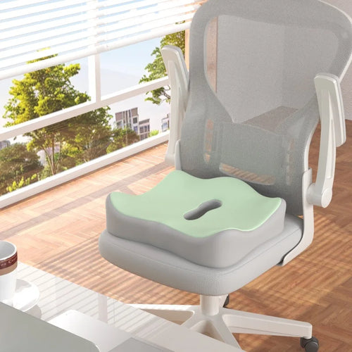 【Ergonomic Office Seat Cushion】3-Zone Memory Foam Lumbar Support