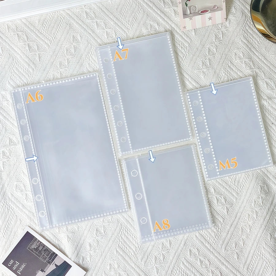 10/20/30/50 Pieces/Bag M5/A6/A7 Transparent Binder, Plastic Protective