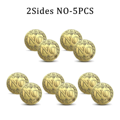 YES NO Decision Coins Magic Coin Collections Good Luck Vintage Antique