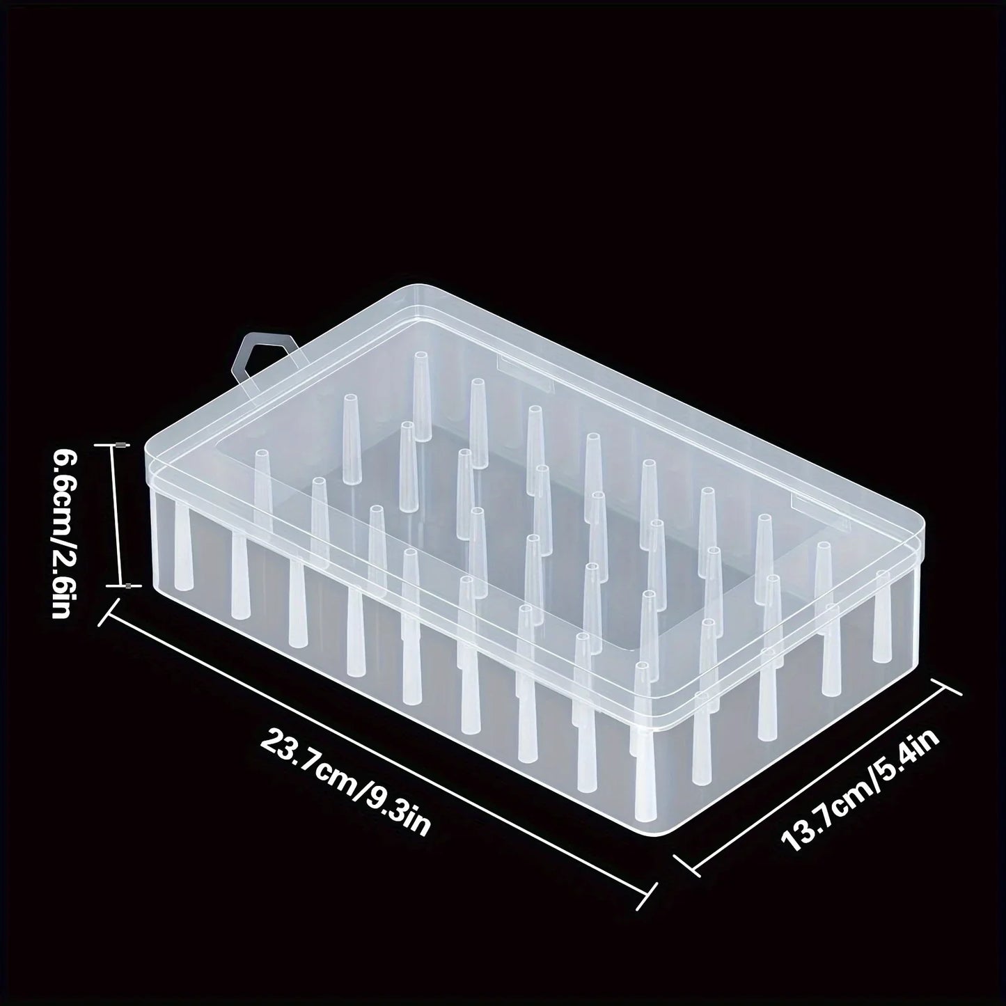 42 roll sewing thread storage box, transparent PP plastic embroidery