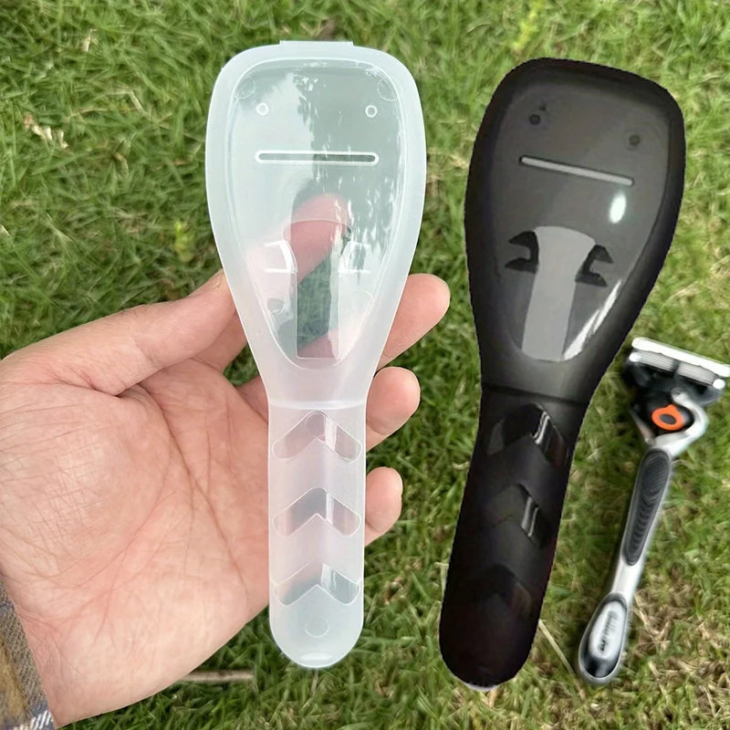 1Pc Transparent Razor Case, Shaver Storage Box, Safety Travel Portable