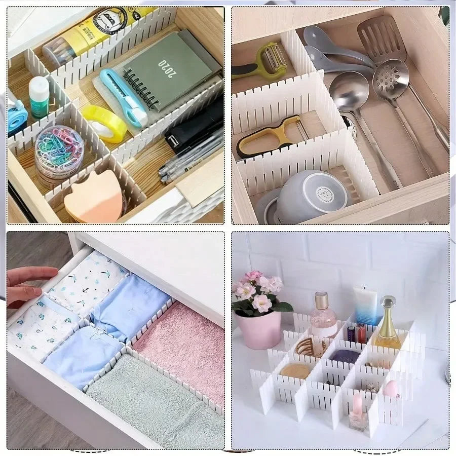 Adjustable Plastic Space separation tool Desk and Drawer Organizer