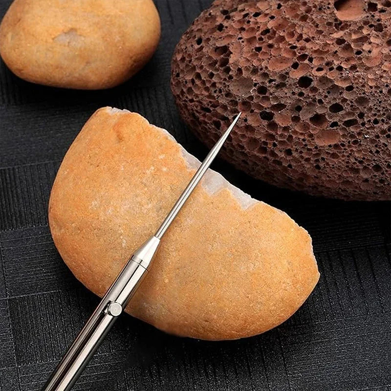 Portable Titanium Toothpicks Pocket Toothpicks Keychain Silver with