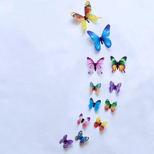 12 Pcs 3D Luminous Butterfly Creative Wall Stickers DIY Wall Stickers