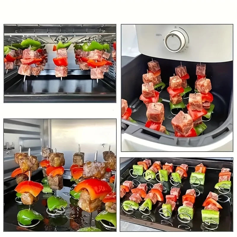 10pcs Air Fryer Oven, Vertical Grill, Skewer Grill, Universal