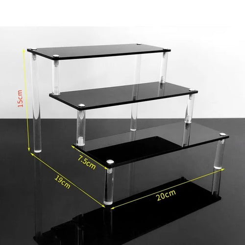 1-5 Tier Acrylic Display Stand,Clear Display Riser Rack for