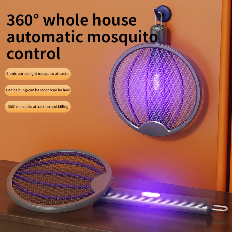 Foldable Electric Mosquito Swatter 3-in-1 Electric Mosquito Killer