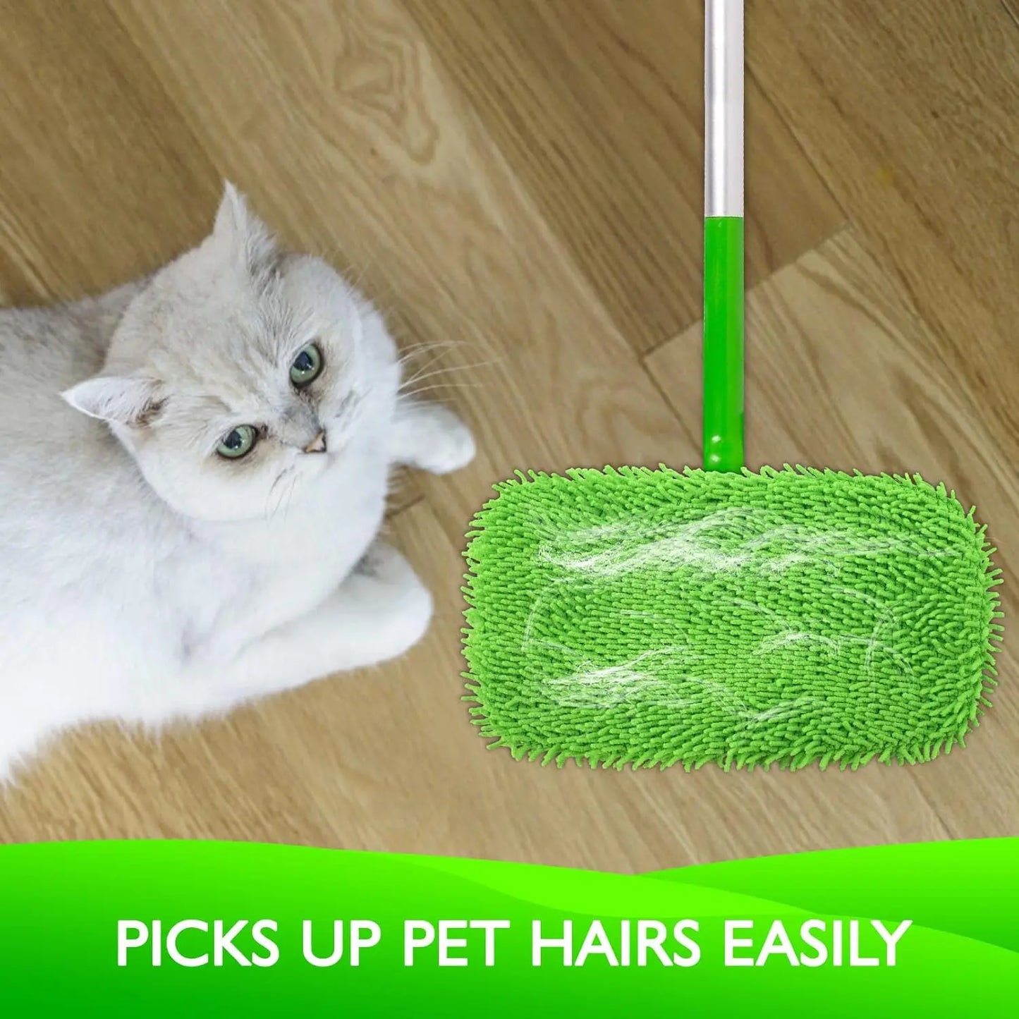 2 Pack Reusable Dry Sweeping Cloths Microfiber Wet Mop Pads Compatible