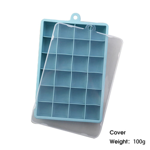 With Lid /No Lid 24-hole Silicone Ice Tray Square Box Auxiliary Food