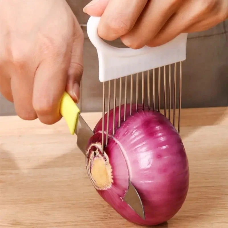 Effortlessly Slice Onions with this 1pc Colorful Onion Slicer Kitchen