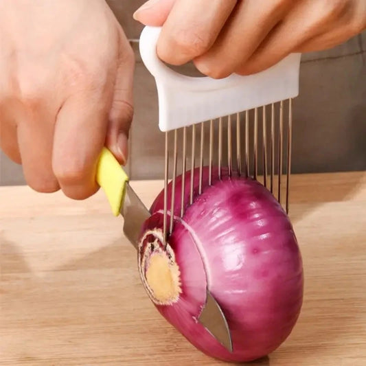 Effortlessly Slice Onions with this 1pc Colorful Onion Slicer Kitchen