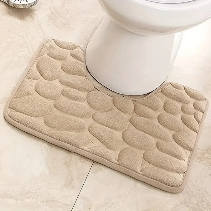 Washroom toilet foot mat U-shaped floor mat waterproof pad Bathroom