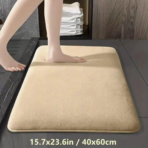 Absorbent Floor Mat Non Slip Bath Mat Anti Slip Coral Velvet Bathroom