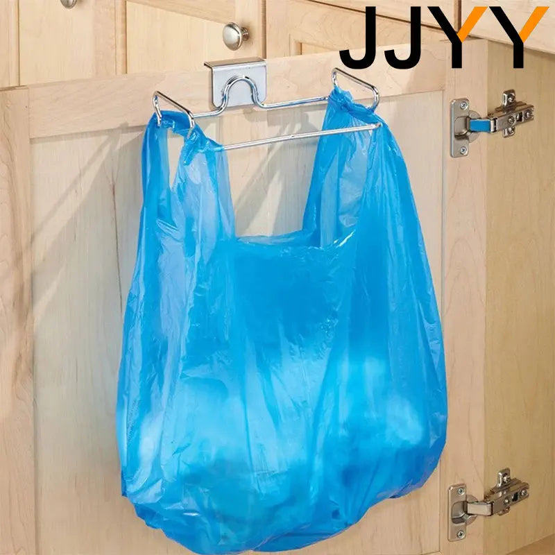 JJYY Kitchen Trash Rack Cabinet Door Garbage Bags Holder Stainless