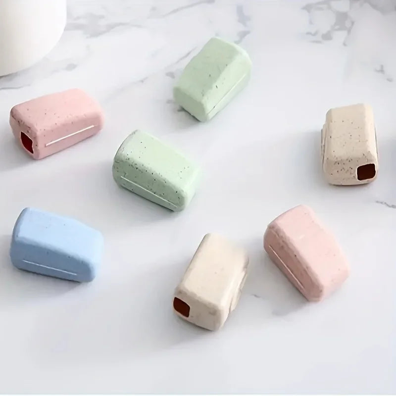 4pcs toothbrush head cover, travel portable toothbrush box, toothbrush