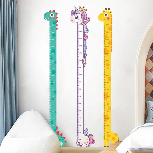 Cute Cartoon Height Sticker Unicorn Dinosaur Giraffe Wall Height
