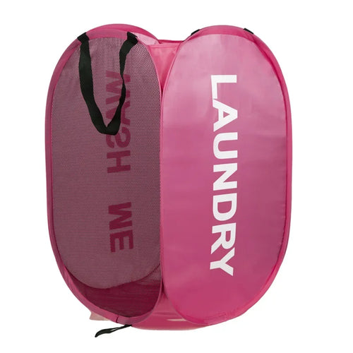 Portable Mesh Pop Up Laundry Hamper Wide Opening Breathable