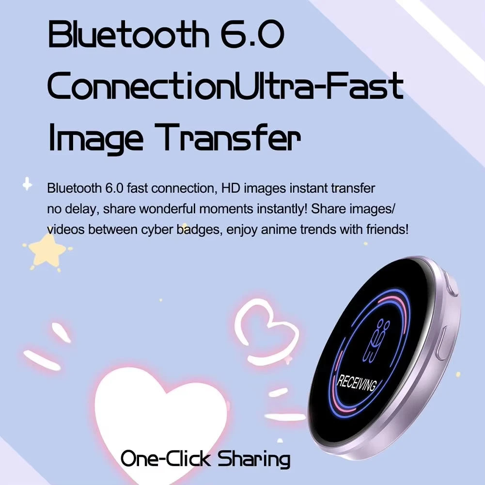 Electronic Badge HD Display Screen 1.70-inch HD Display Bluetooth 6.0