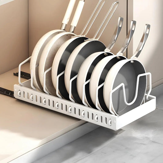 Pull Out Pots Pans Organizer for Under Cabinet Pull Out Cabinet