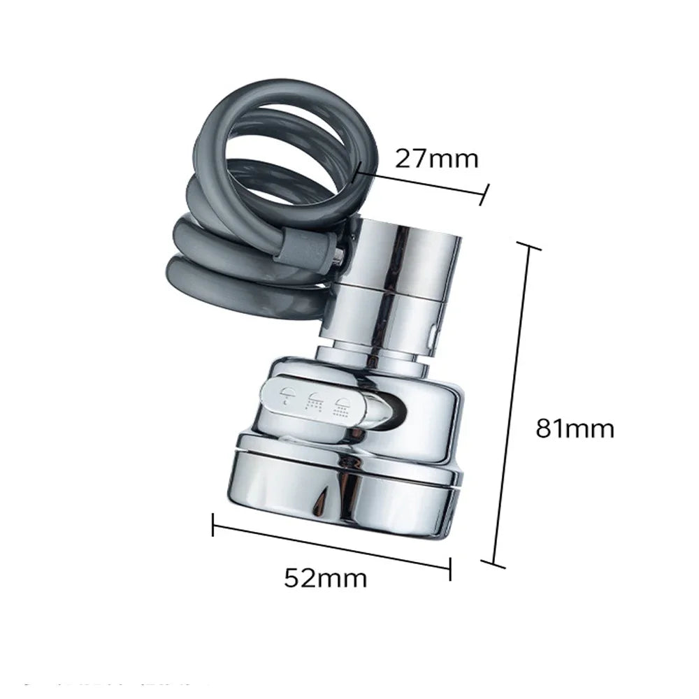 New 3 Modes Sink Faucet 360 Degree Rotation Filter Extension Tube