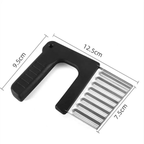 Stainless Steel Potato Chip Slicer Dough Vegetable Fruit Crinkle Wavy