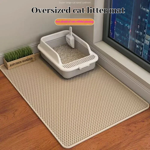 Double Layer Cat Litter Traymat Extra Large Size Sand Control Non-Slip