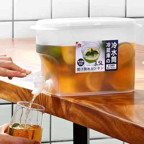 3.5L Water Kettle With Faucet Beverage Dispenser Cold Juice Lemonade