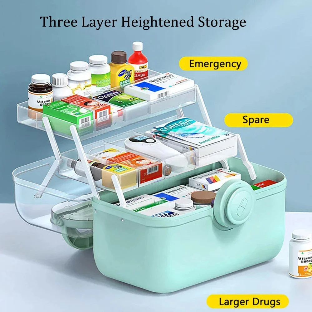 Clearance_3 Layers Large Capacity Medicine First Aid Kit Medicines
