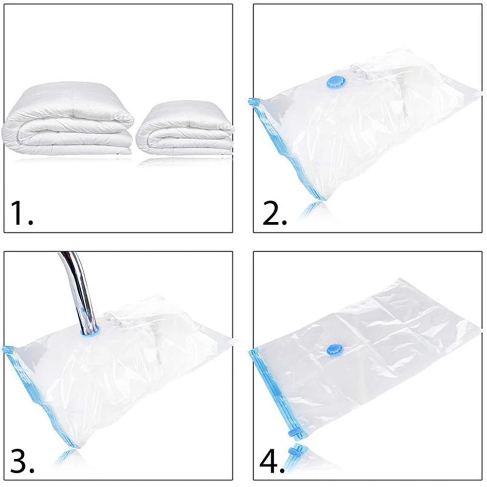 Vacuum Storage Bags With Valve Folding Compressed Space Saving Clothes