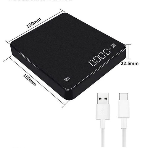 Kitchen Baking 0.1g High-precision Gram Scale with Type-C Charging,