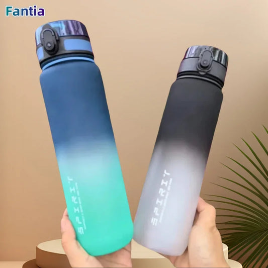 500ML/1000ML Large Capacity Sports Water Bottle Motivational Leak