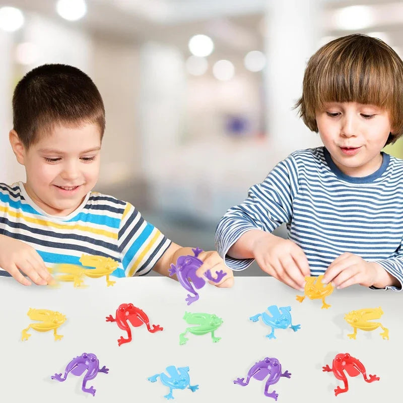 30-100Pcs Jumping Frog Bounce Fidget Toys For Kids Novelty Assorted