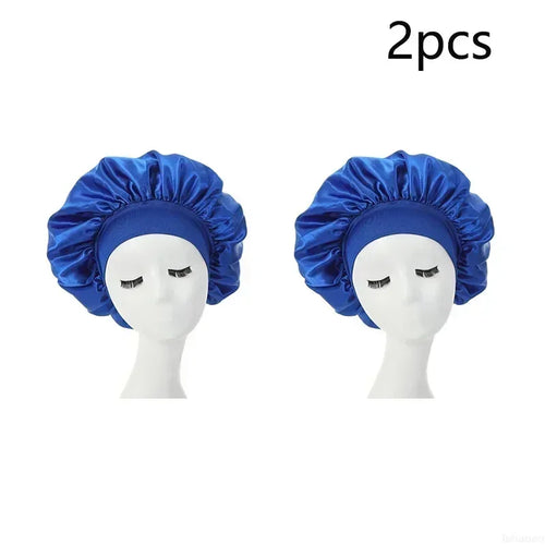 Bonnet Sleeping Cap Nightcap High Elastic Wide Brim Satin Night Hat
