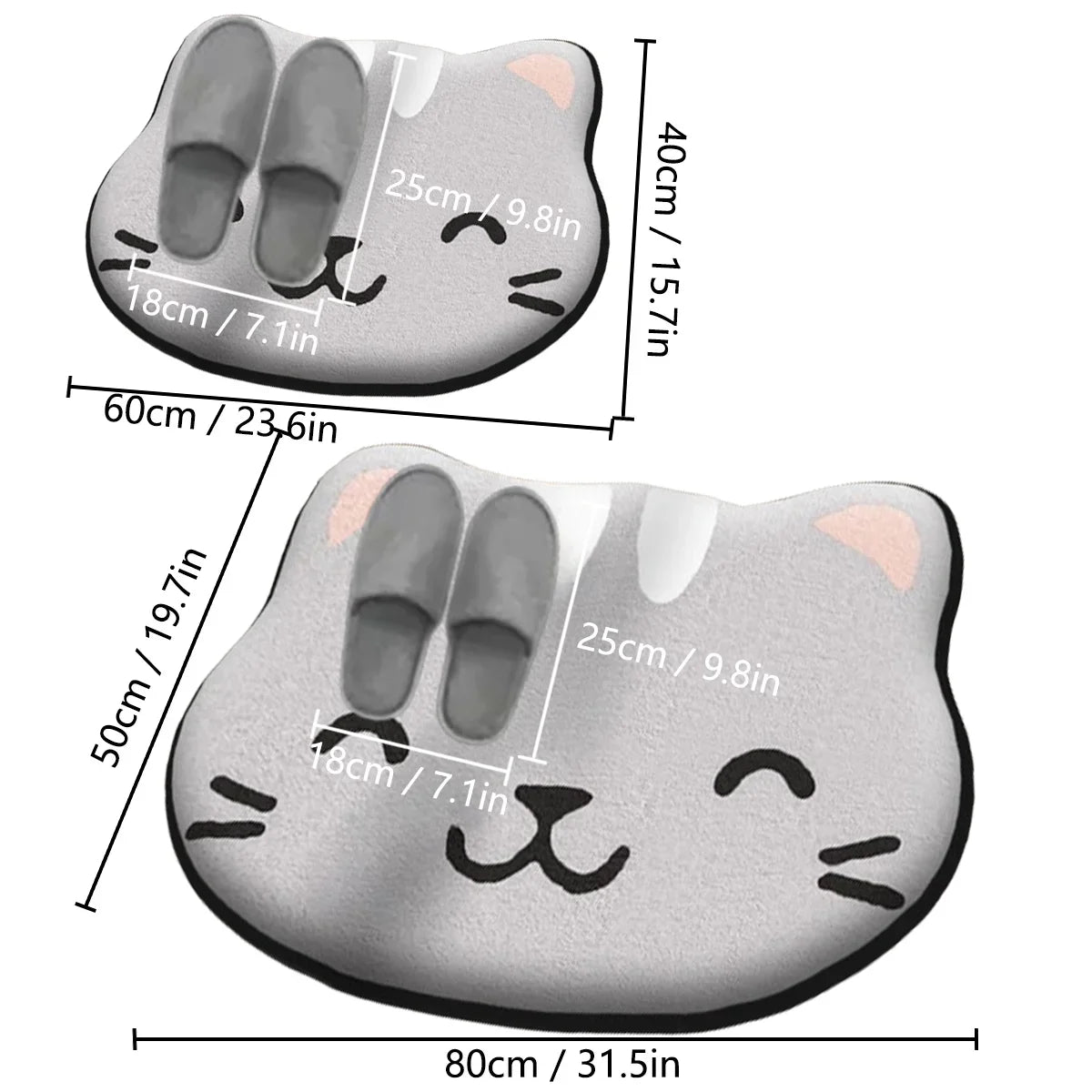 Thickened Special-shaped Absorbent Bathroom Floor Mat Flannel Toilet