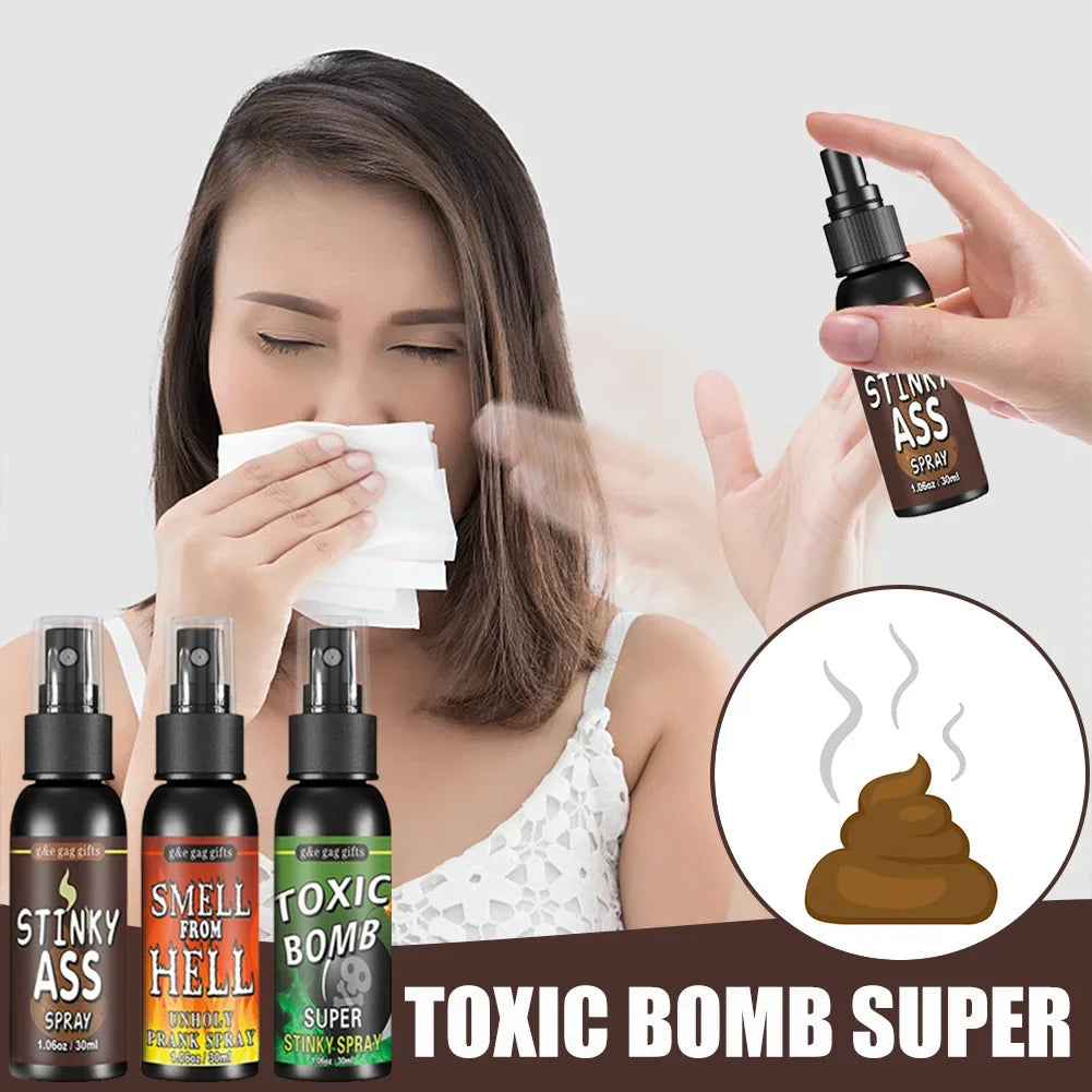 6pcs-1pcs 30ml Halloween Props Liquid Fart Spray Non Toxic Stink Bomb
