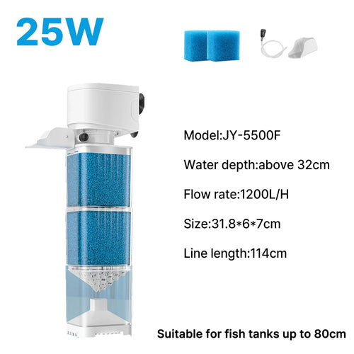 Aquarium Filter Pump Fish Tank Submersible Silent Air Oxygen Aerator