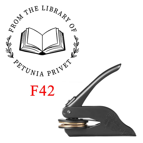 Embosser Stamp LOGO Customized Wedding Library Book Private Seals