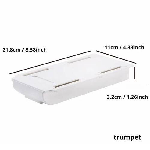 1pc White SelfAdhesive Storage Drawer Box Makeup Pencil Tray Desk