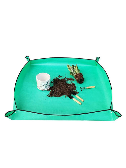 Waterproof Plant Pot Mat, Indoor Garden Mat With Work Gloves, Foldable
