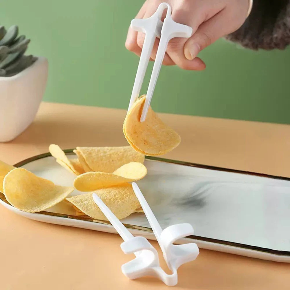 1PC Lazy Fingers Chopsticks Play Games Eat Snacks Clip Brush Video