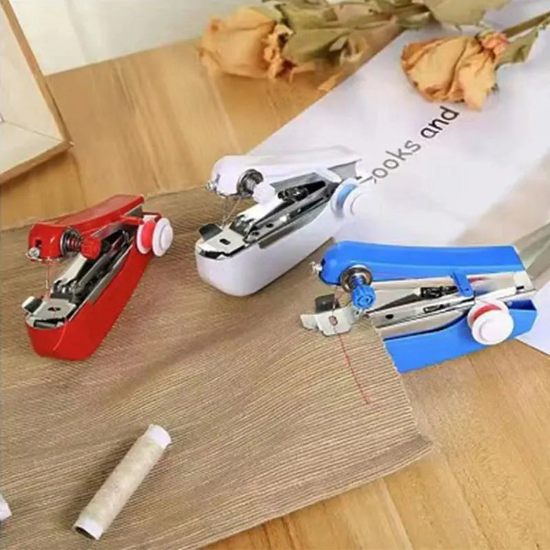Home Handheld Sewing Machine Protable Outdoor Travel Clothes Fabrics