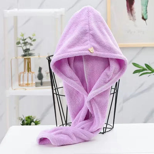 Women Long Hair Quick-Dry Hair Towel Soft Microfiber Towels Shower Cap