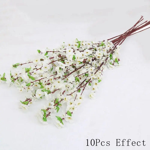 Artificial Sakura Flowers Bouquet Silk Fake Flowers for Home Room